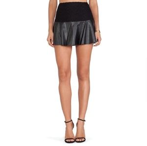 NWT Ella Moss Trinity Faux Leather Black Skirt